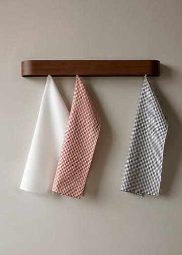 Troides keukenhanddoek 40x67 cm 2-pack - Burnt sienna-white - Audo Copenhagen