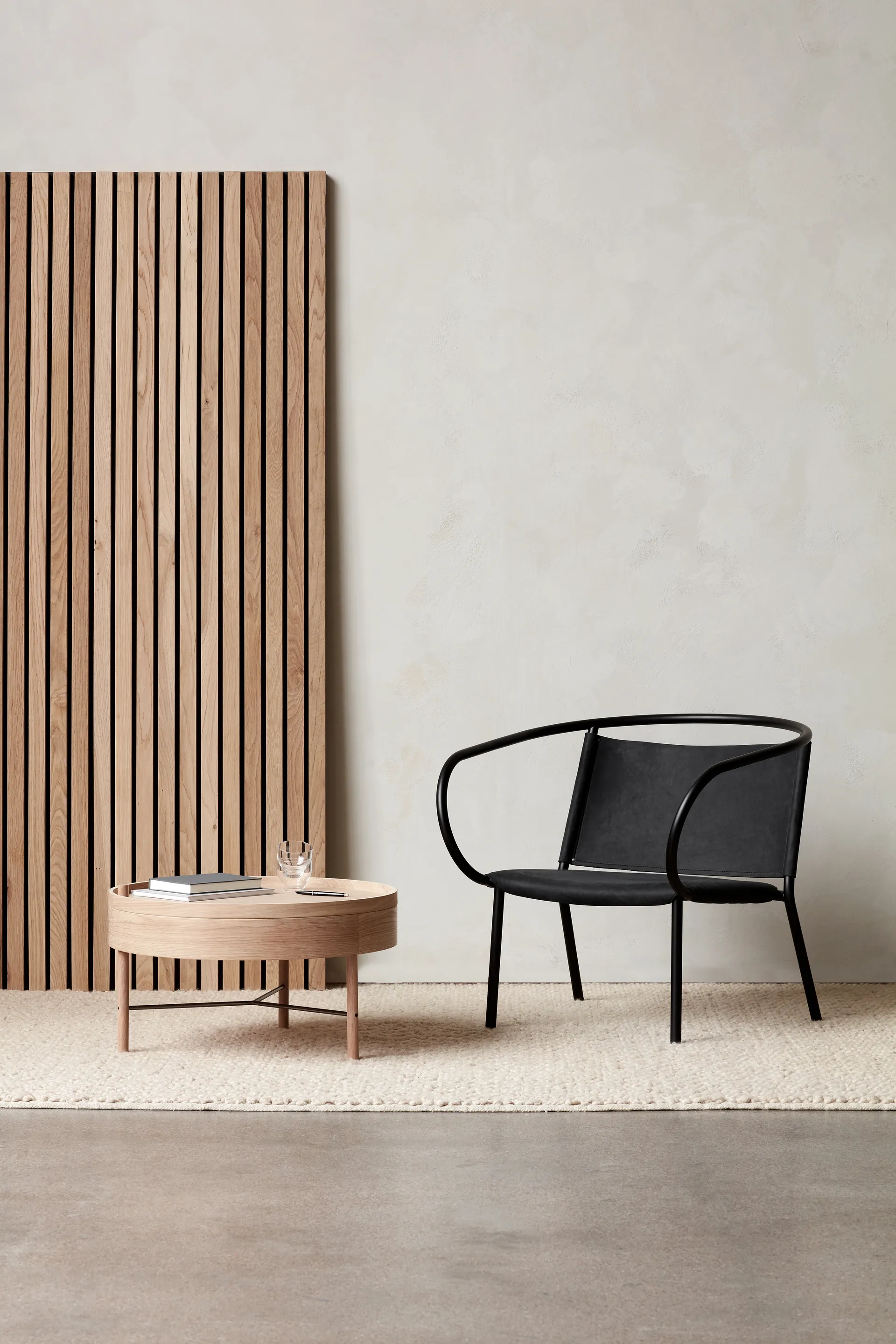 Turning tafel, natuurlijk eiken-chroom Audo Copenhagen