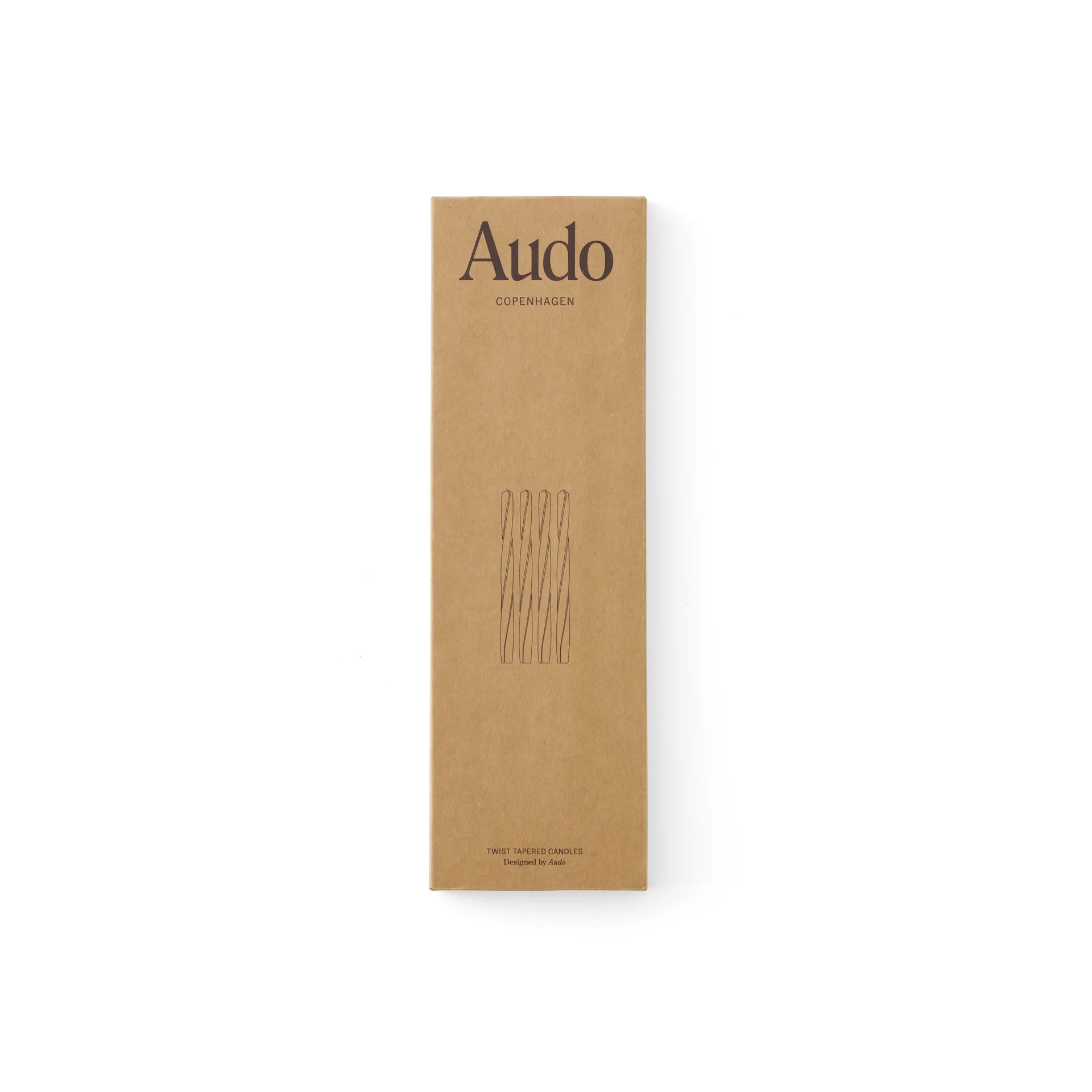 Twist kaars 30 cm 4-pack, Ivory Audo Copenhagen