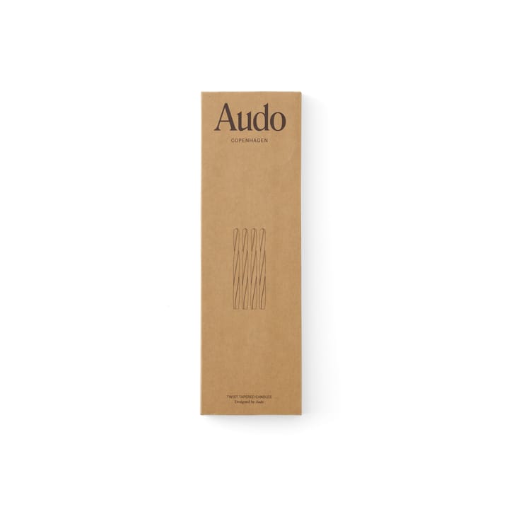 Twist kaars 30 cm 4-pack, Ivory Audo Copenhagen
