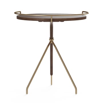 Umanoff bijzettafel walnoot-gepolijst messing - 45 cm - Audo Copenhagen
