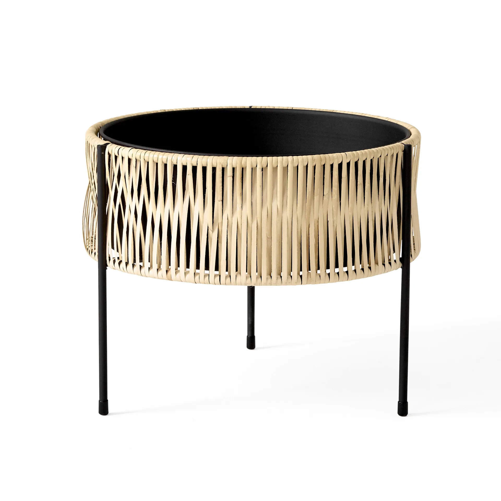 Umanoff planter bloembak rotan-staal, h32,5 cm Ø41 cm Audo Copenhagen