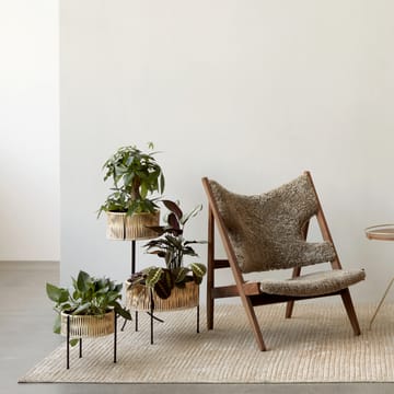 Umanoff planter bloembak rotan-staal - h32,5 cm Ø41 cm - Audo Copenhagen
