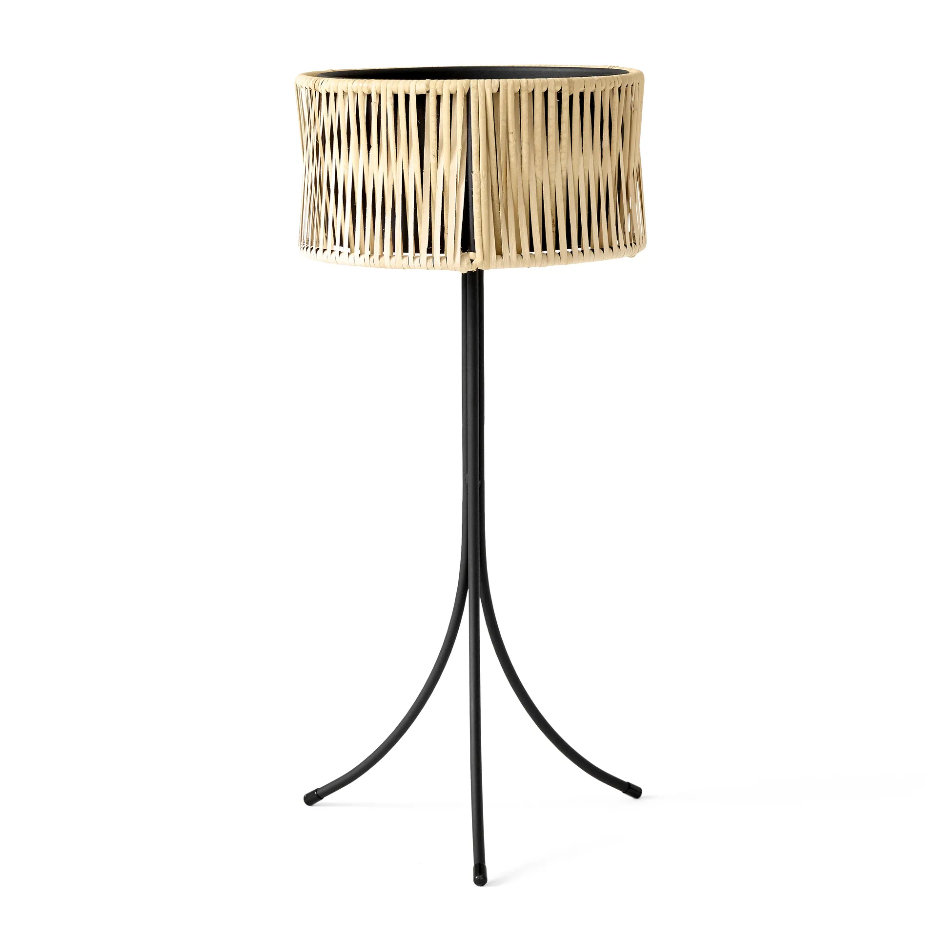 Umanoff planter bloembak rotan-staal, h69 cm Ø36,5 cm Audo Copenhagen