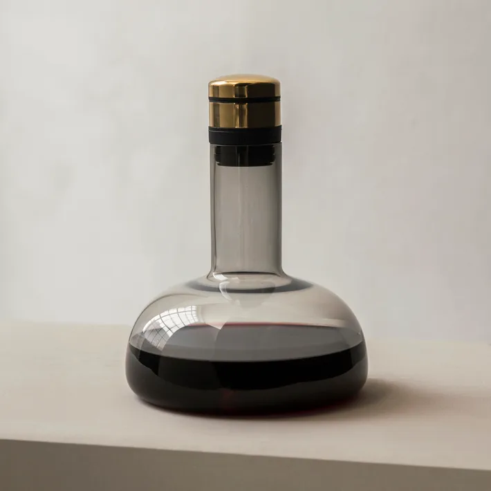 Wijn karaf deluxe, rook, koper Audo Copenhagen