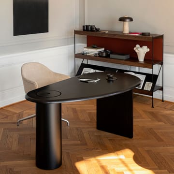 Zet kastensysteem - oak black stained, 1x4, black steel base - Audo Copenhagen