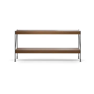 Zet kastensysteem - oak dark stained, 1x2, black steel base - Audo Copenhagen