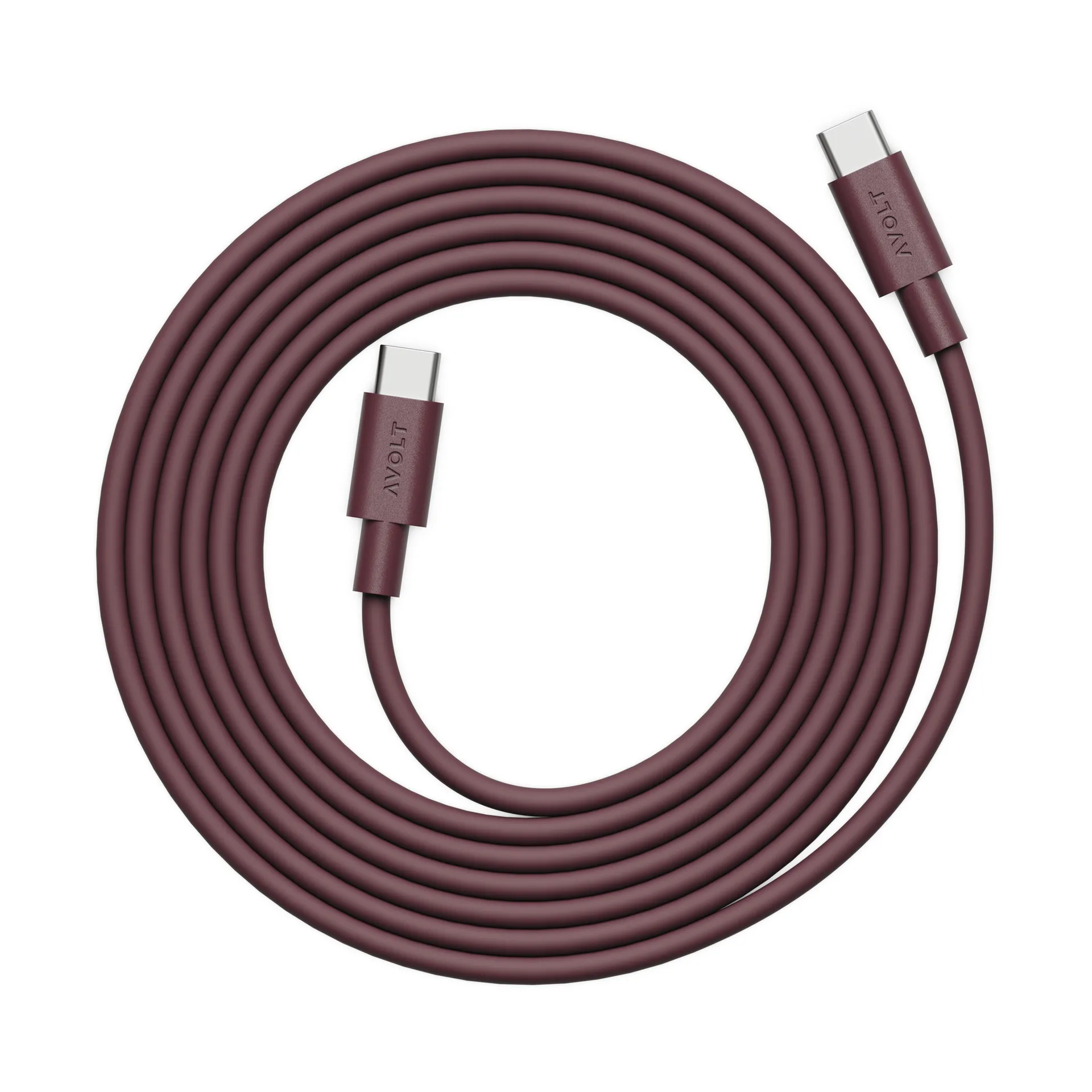 AVOLT x Bauhaus-Archiv Cable 1 USB-C naar USB-C, Mulberry Red Avolt
