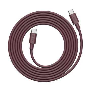 AVOLT x Bauhaus-Archiv Cable 1 USB-C naar USB-C - Mulberry Red - Avolt