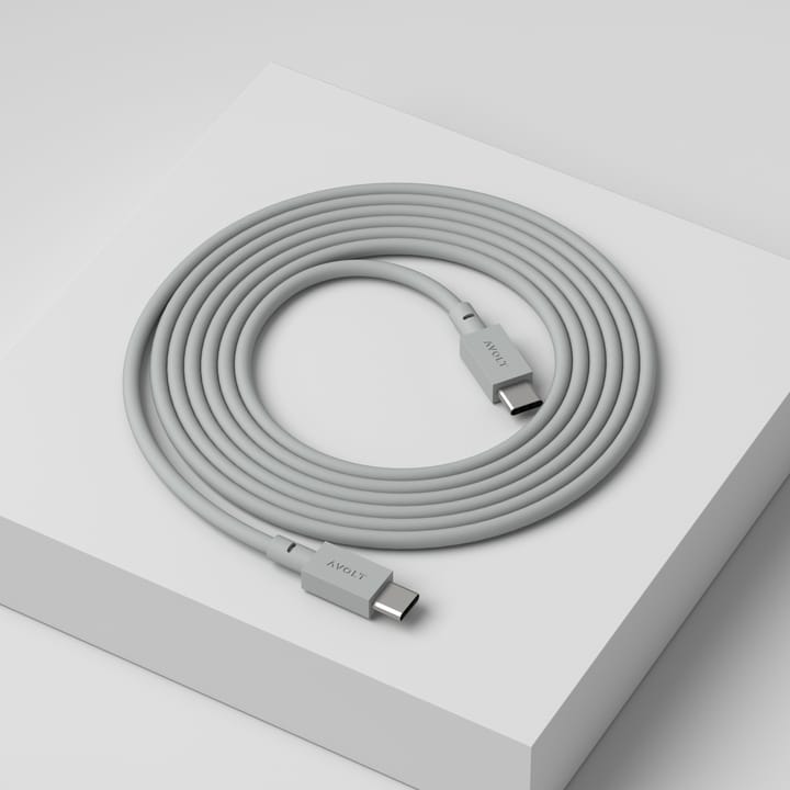 Cable 1 USB-C naar USB-C oplaadkabel 2 m - Gotland gray - Avolt