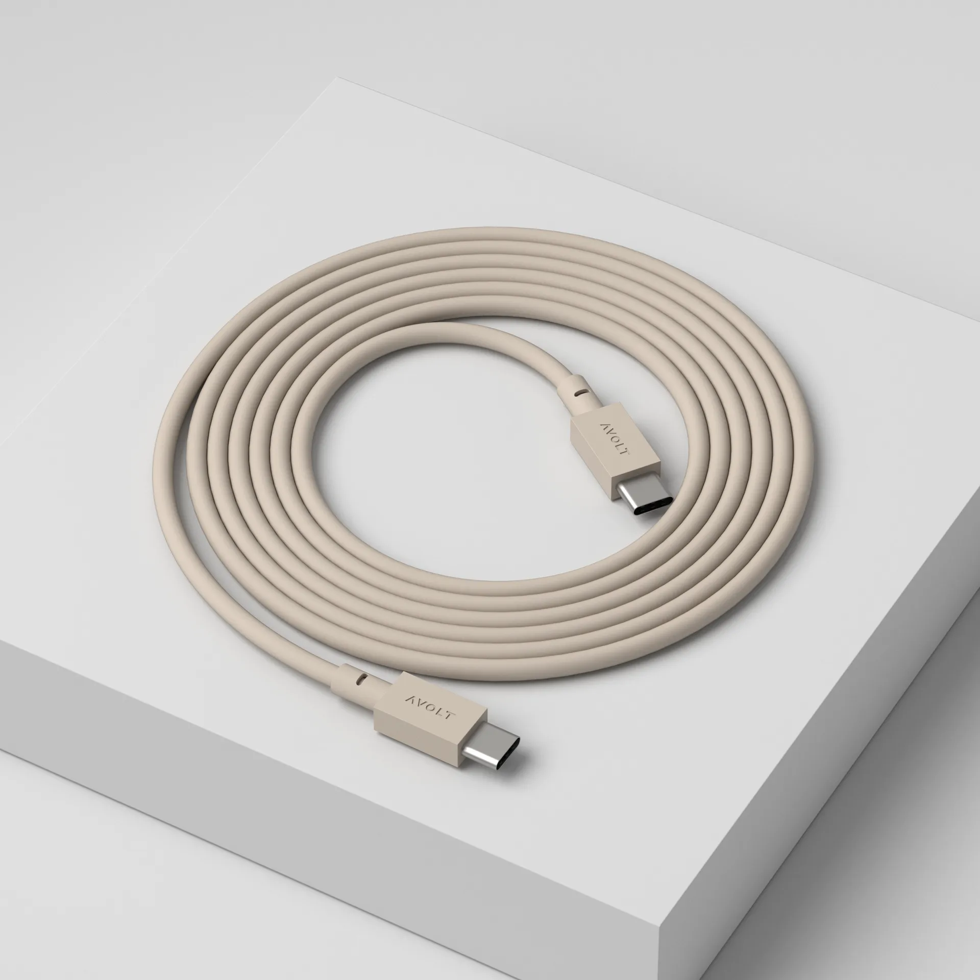 Cable 1 USB-C naar USB-C oplaadkabel 2 m, Nomad sand Avolt
