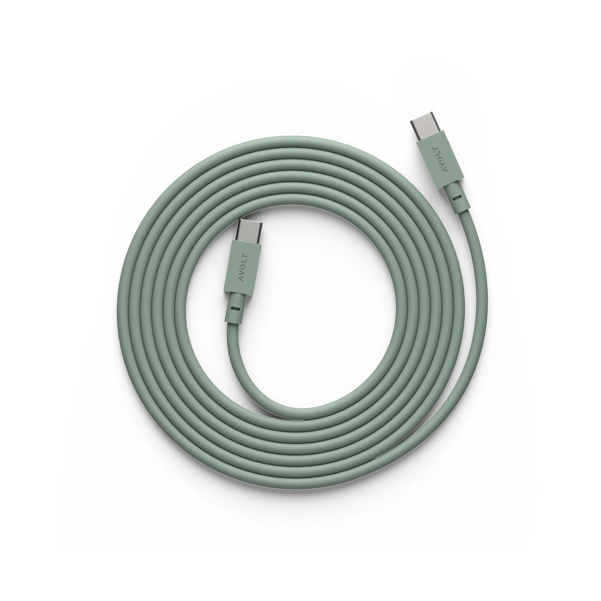 Cable 1 USB-C naar USB-C oplaadkabel 2 m, Oak green Avolt