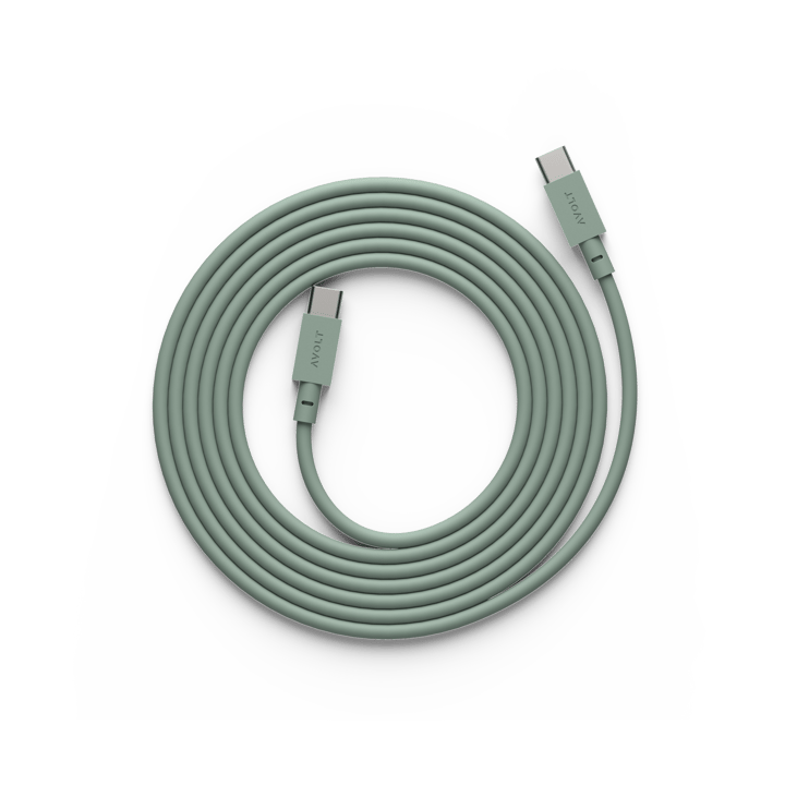 Cable 1 USB-C naar USB-C oplaadkabel 2 m, Oak green Avolt