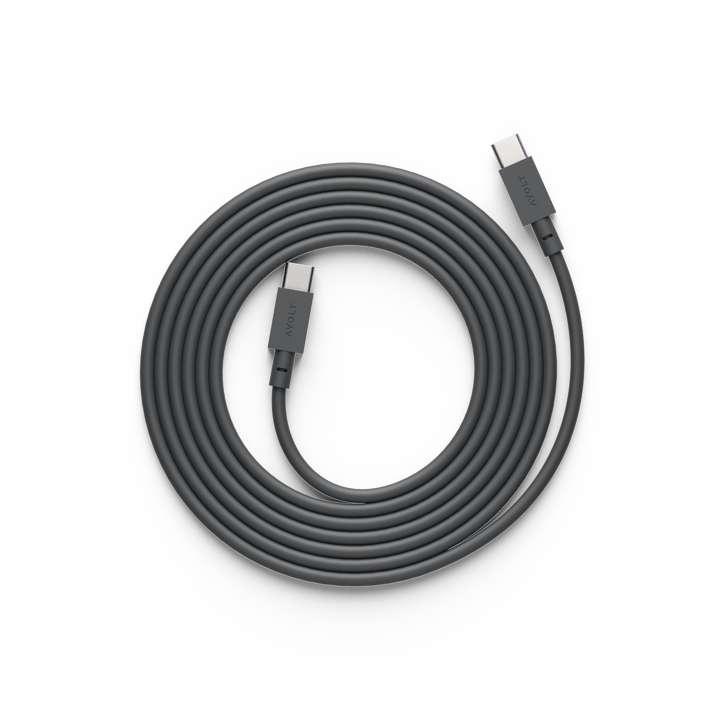 Cable 1 USB-C naar USB-C oplaadkabel 2 m, Stockholm black Avolt