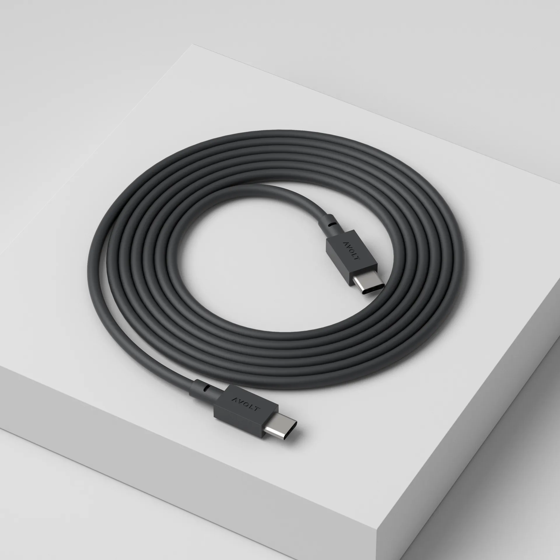 Cable 1 USB-C naar USB-C oplaadkabel 2 m, Stockholm black Avolt