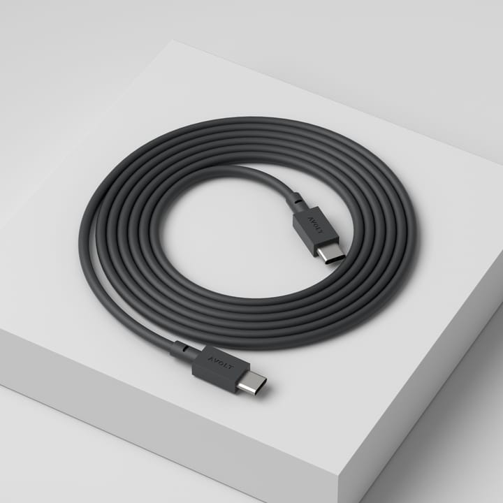 Cable 1 USB-C naar USB-C oplaadkabel 2 m, Stockholm black Avolt