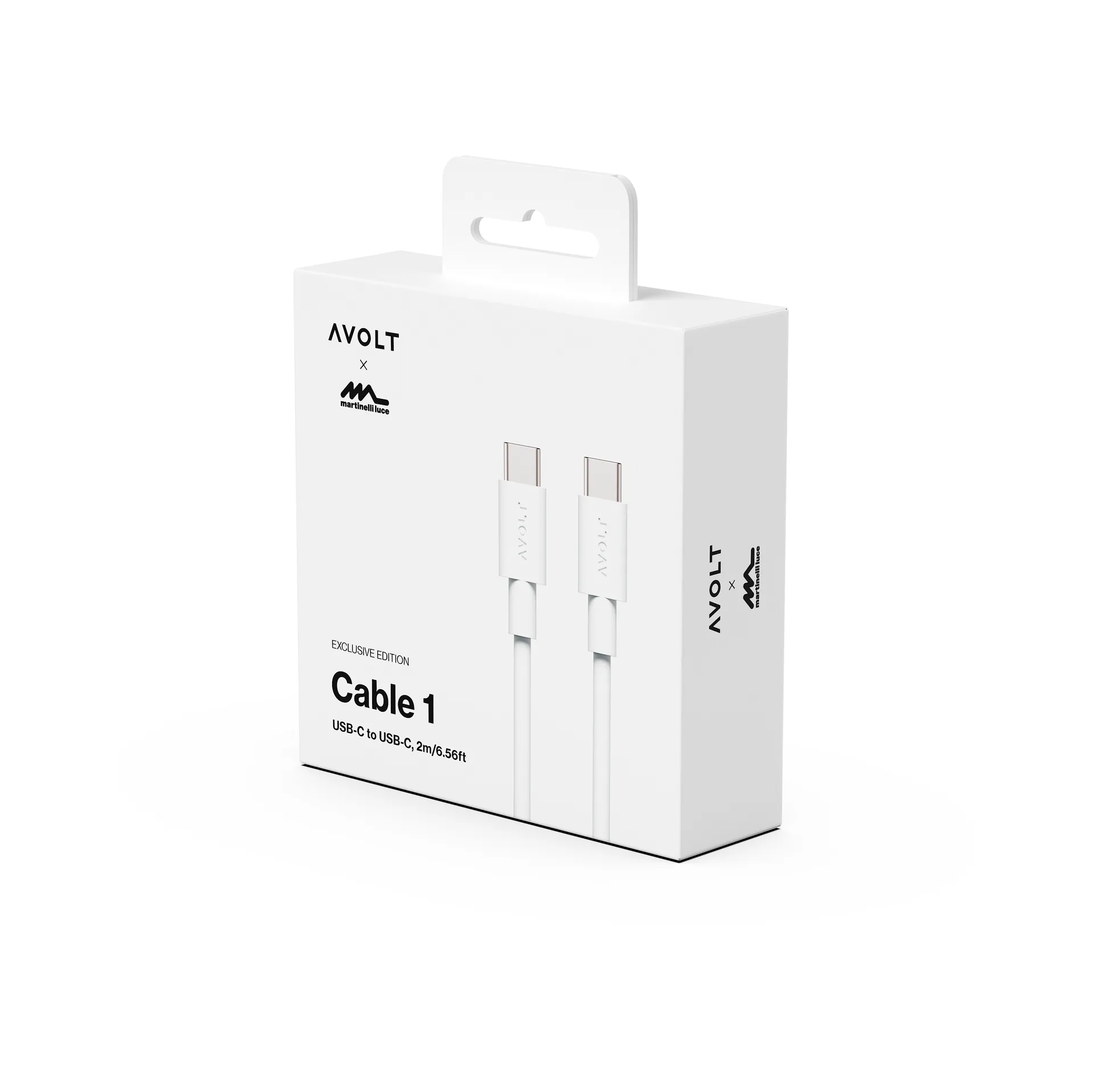 Cable 1 USB-C naar USB-C oplaadkabel 2 m, White Martinelli Luce Edition Avolt