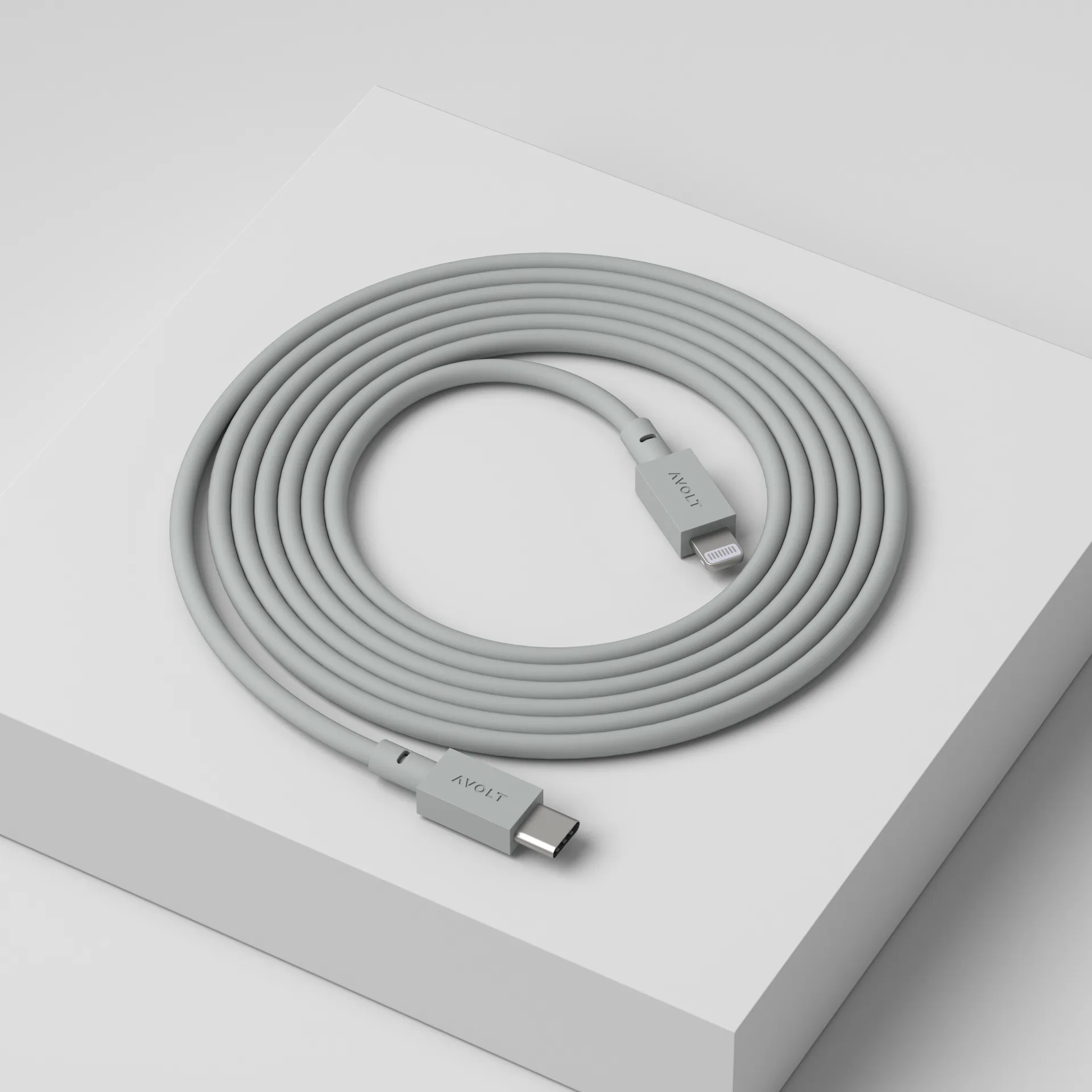 Kabel 1 USB C naar Lightning oplaadkabel 2m, Gotland Gray Avolt