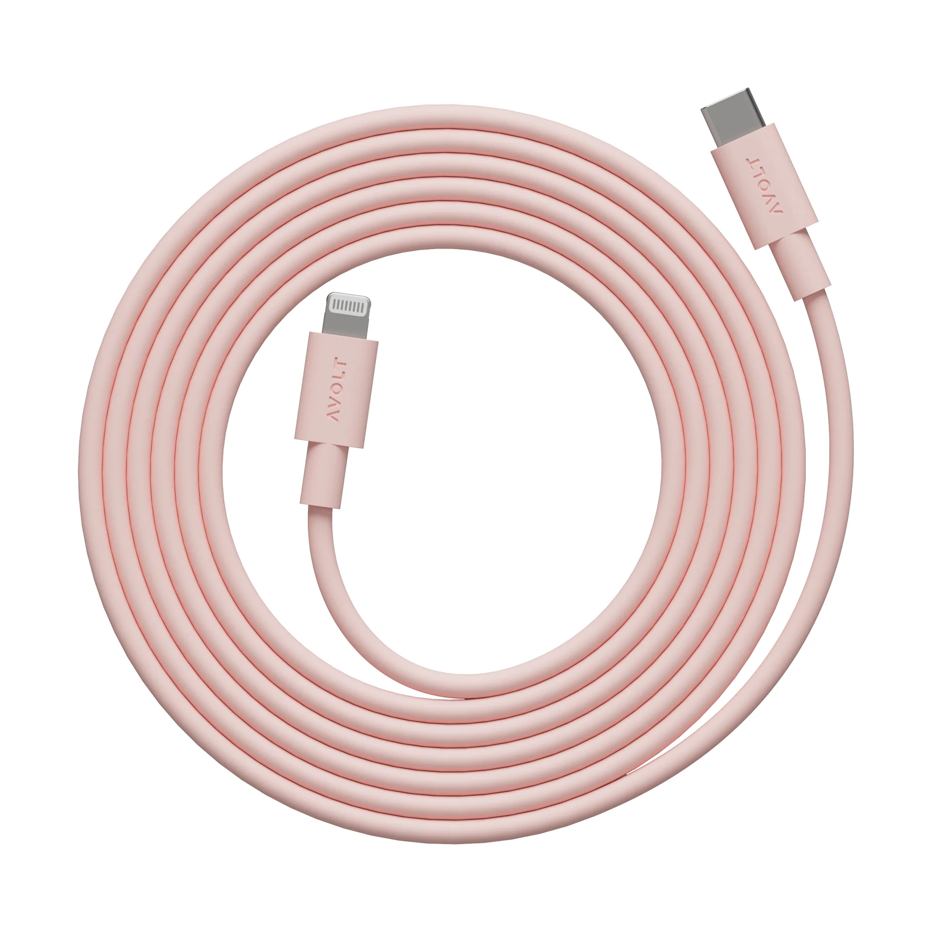 Kabel 1 USB C naar Lightning oplaadkabel 2m, New Pink Avolt
