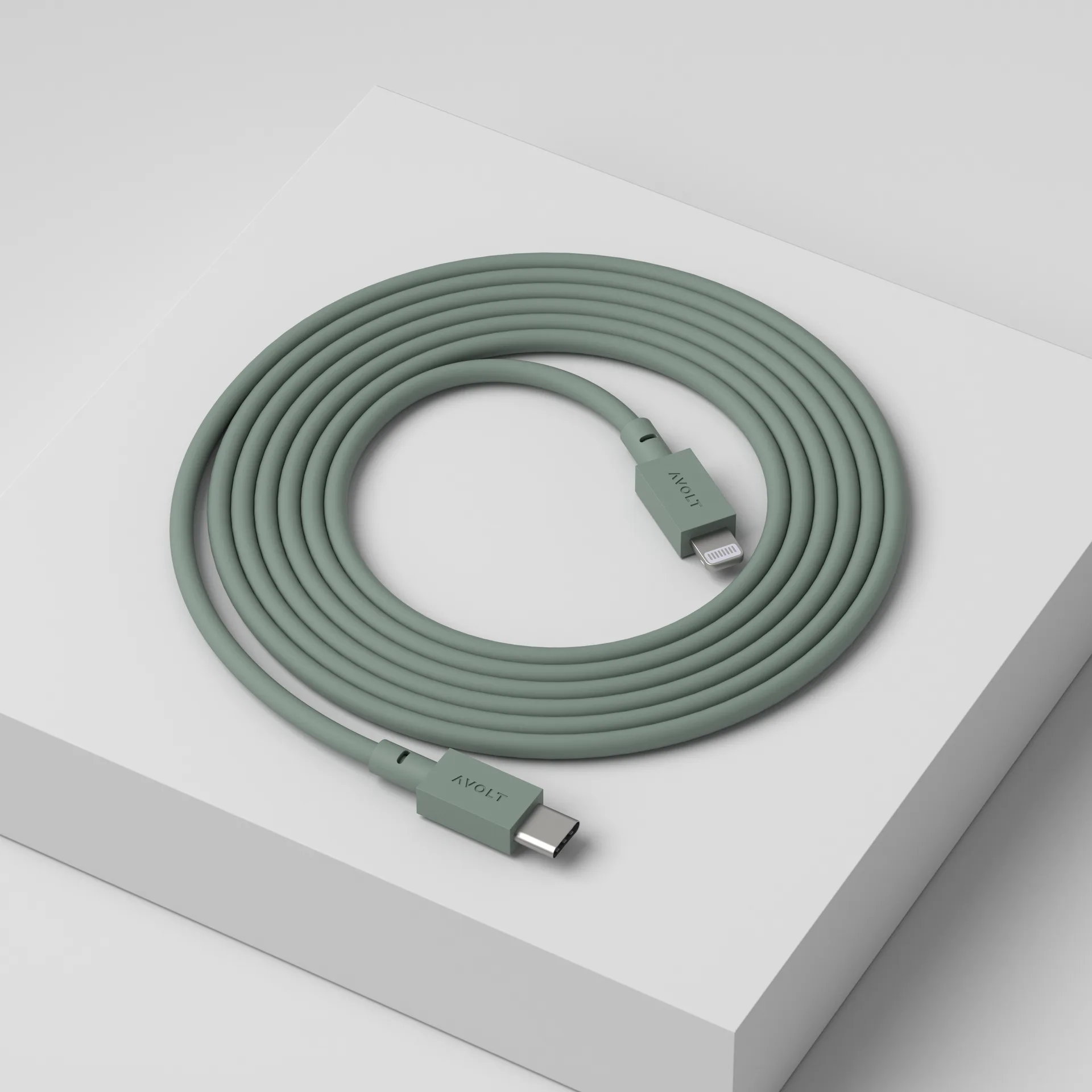 Kabel 1 USB C naar Lightning oplaadkabel 2m, Oak Green Avolt