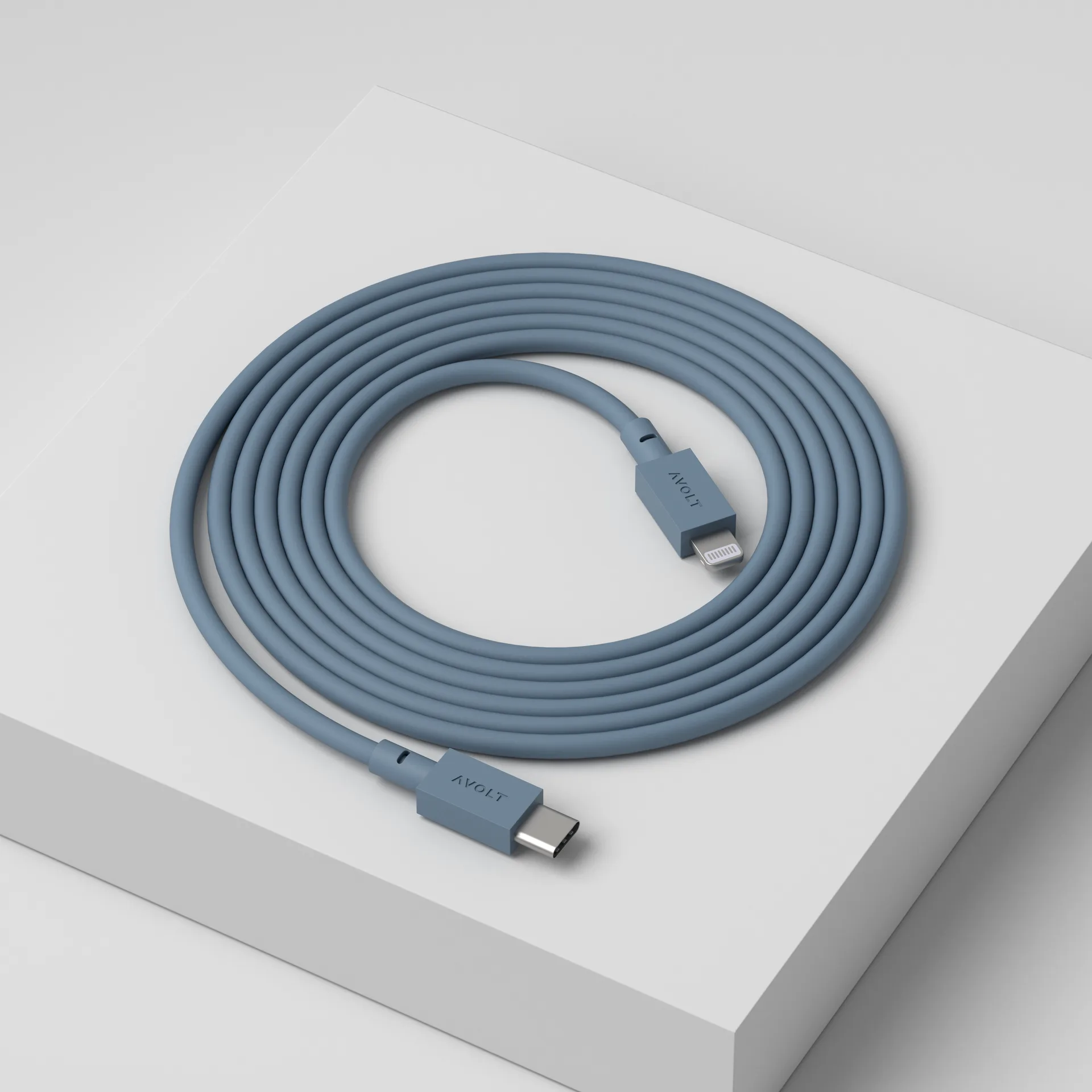 Kabel 1 USB C naar Lightning oplaadkabel 2m, Shark Blue Avolt