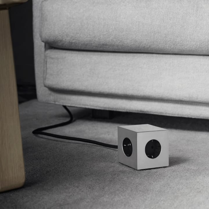 Square 1 stekkerdoos, aluminium Avolt