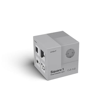 Square 1 stekkerdoos - gotland grey - Avolt