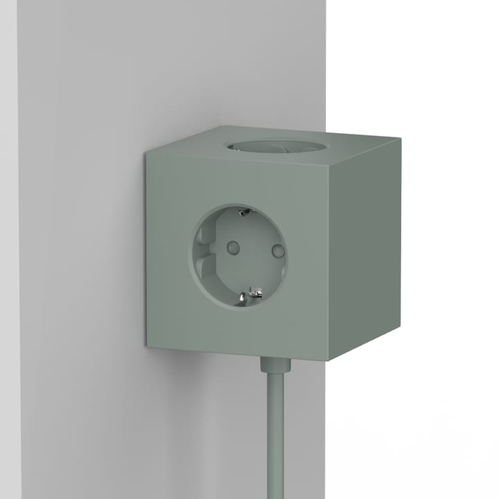 Square 1 stekkerdoos, oak green Avolt