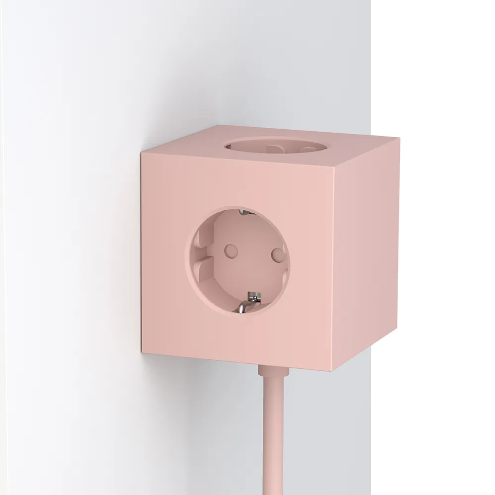 Square 1 stekkerdoos, old pink Avolt