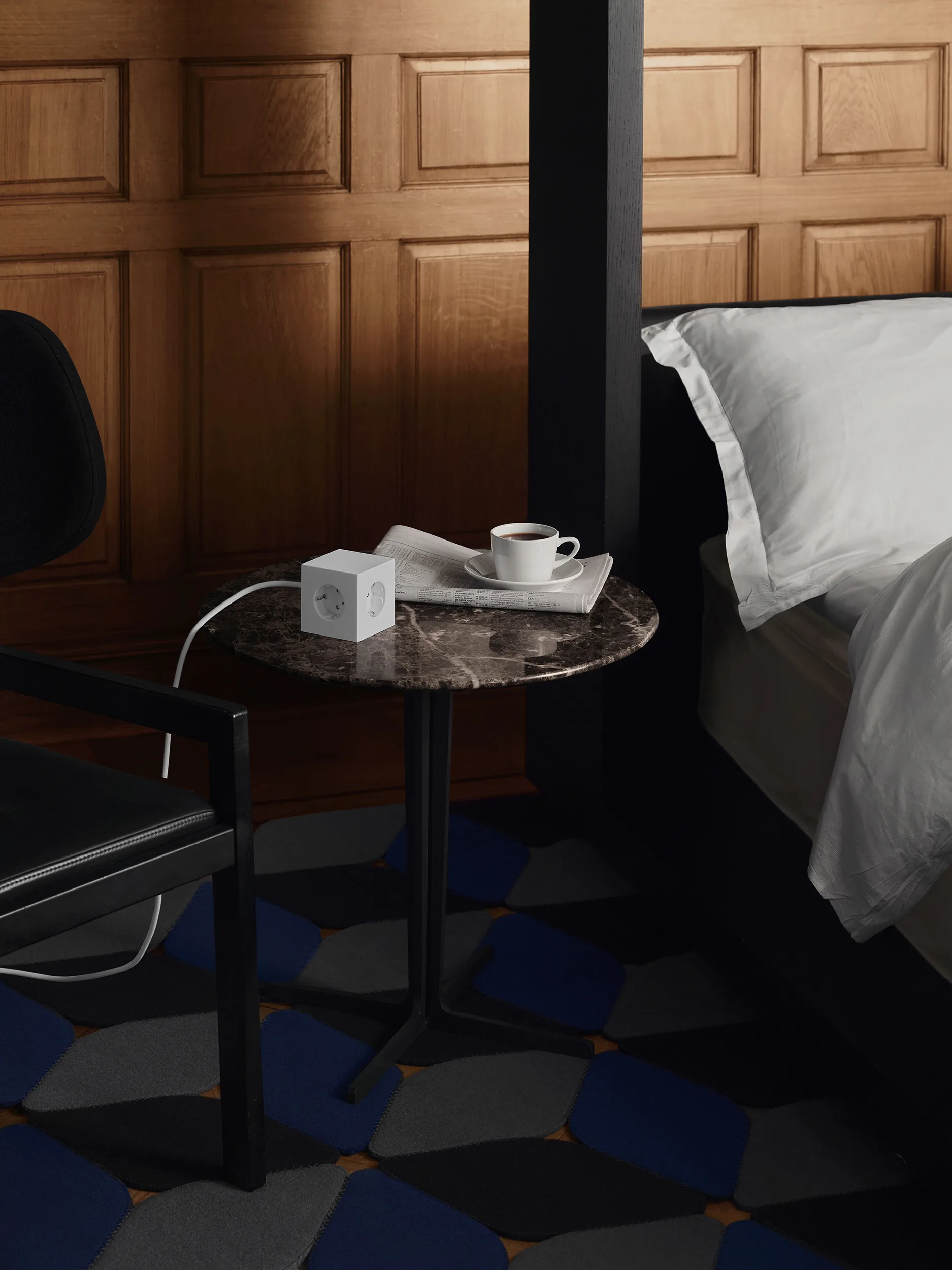 Square 1 stopcontact met USB-C 30W 1,8 m, White Martinelli Luce edition Avolt