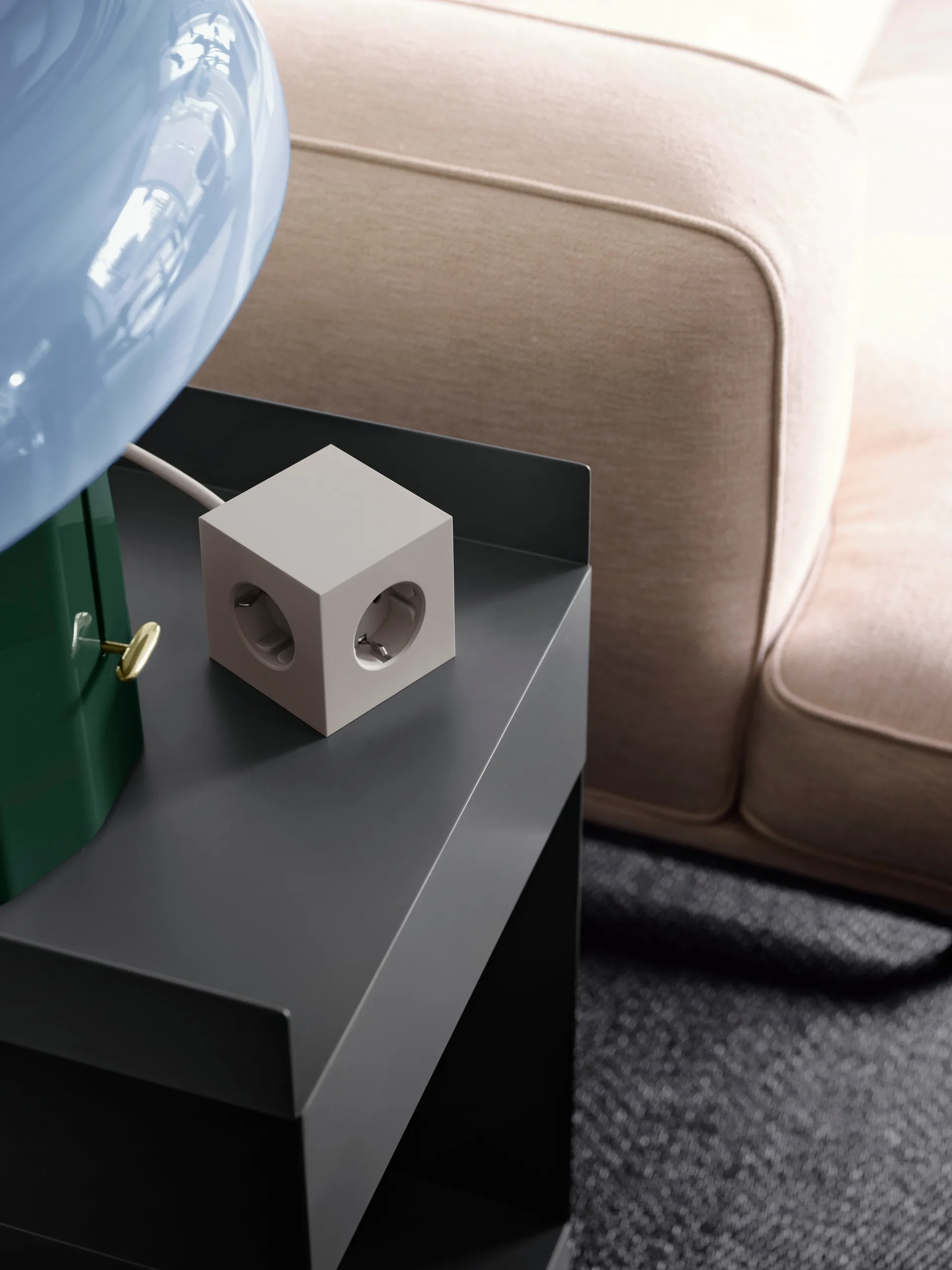 Square 1 stopcontact met USB-C 30W 3 m, Nomad Sand Avolt