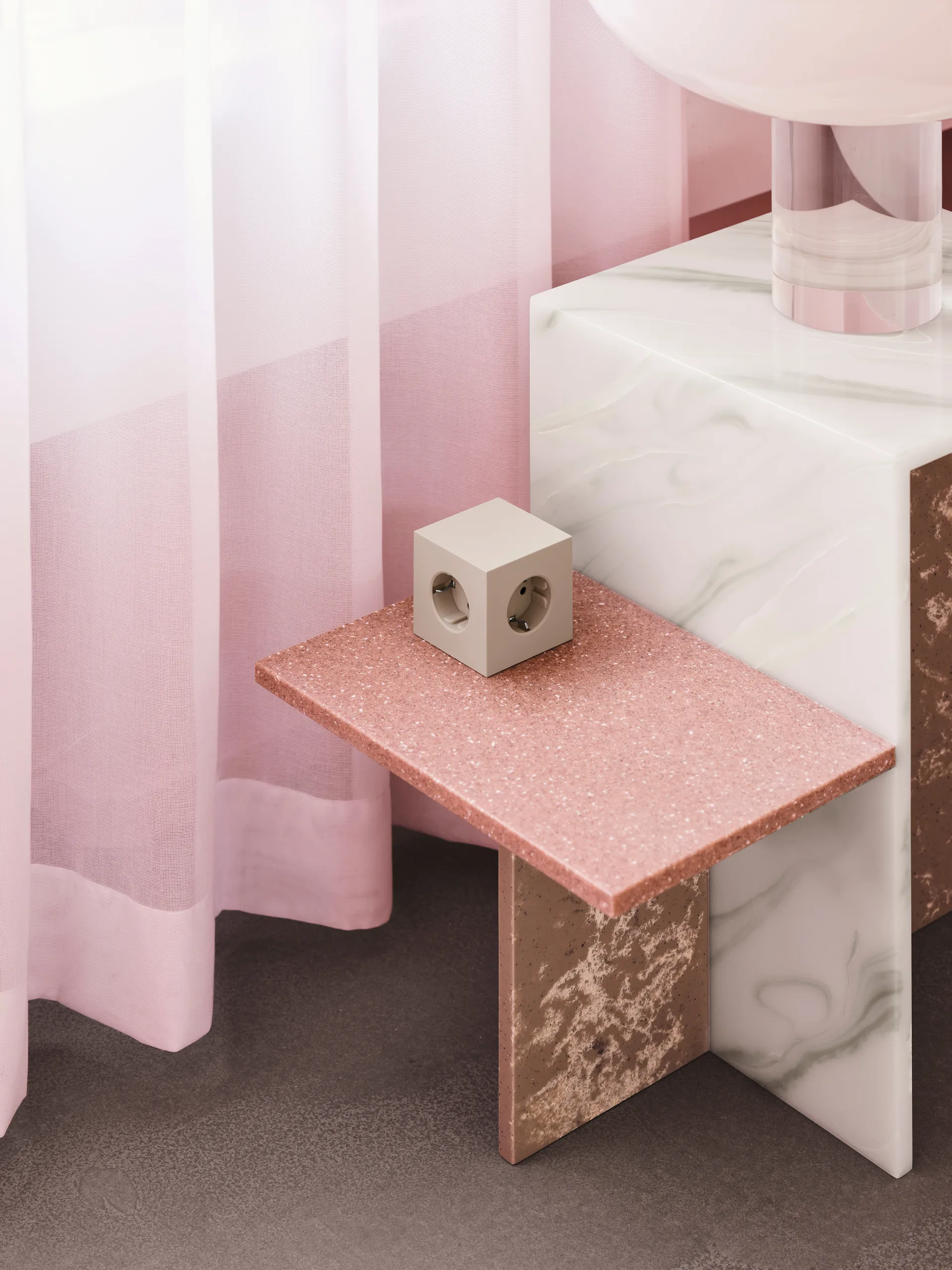 Square 1 stopcontact met USB-C 30W 3 m, Nomad Sand Avolt