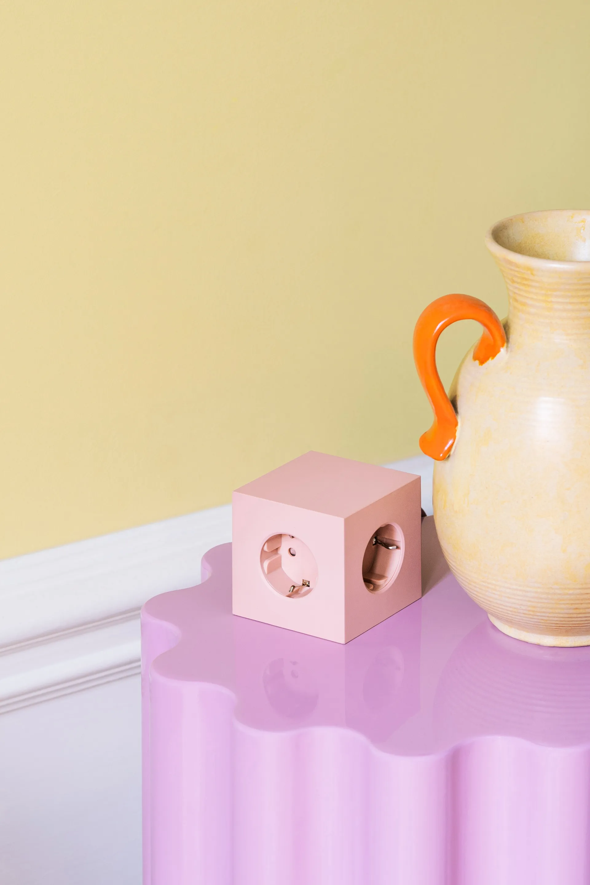 Square 1 stopcontact met USB-C 30W 3 m, Old Pink Avolt