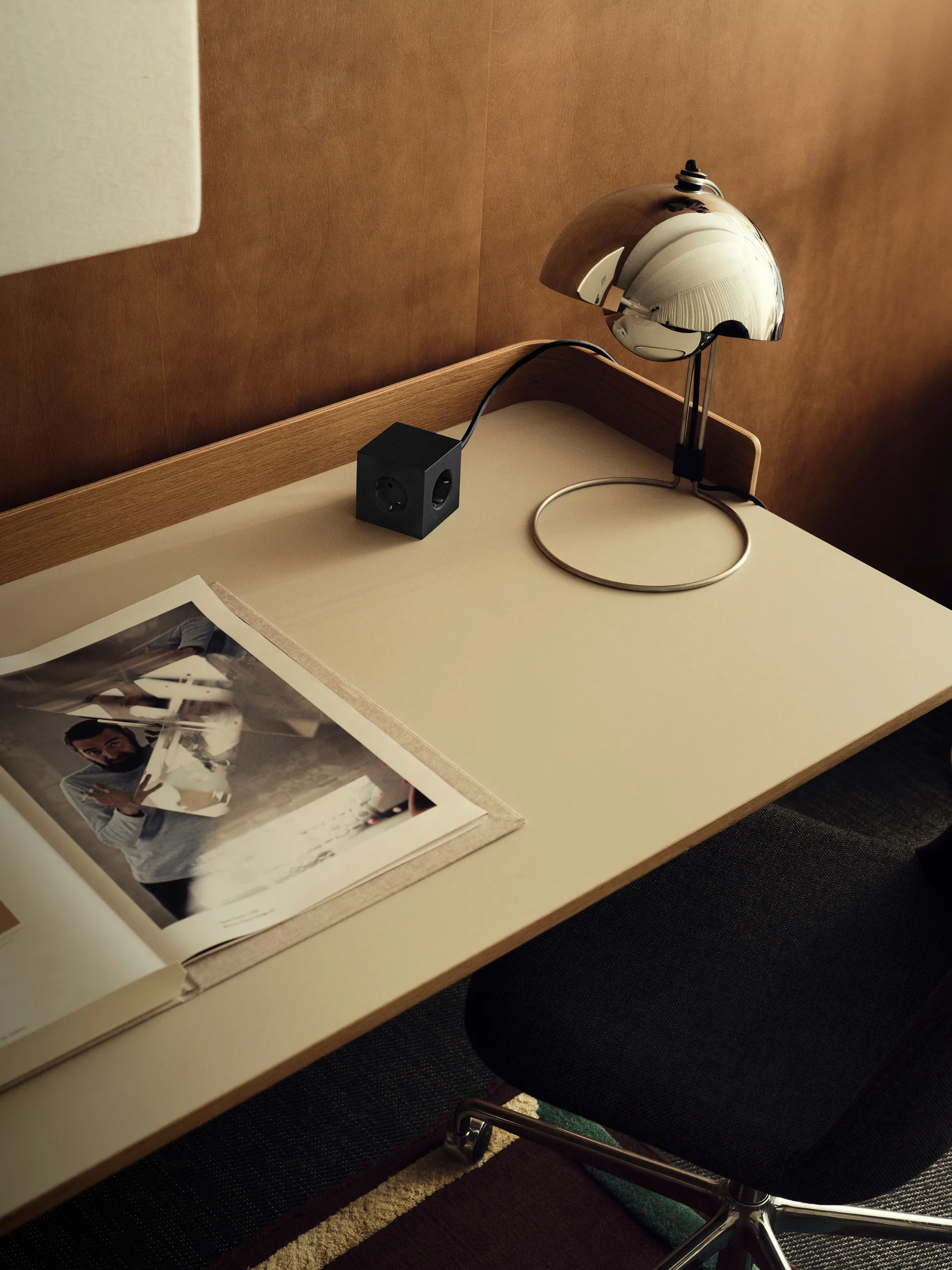 Square 1 stopcontact met USB-C 30W 3 m, Stockholm Black Avolt