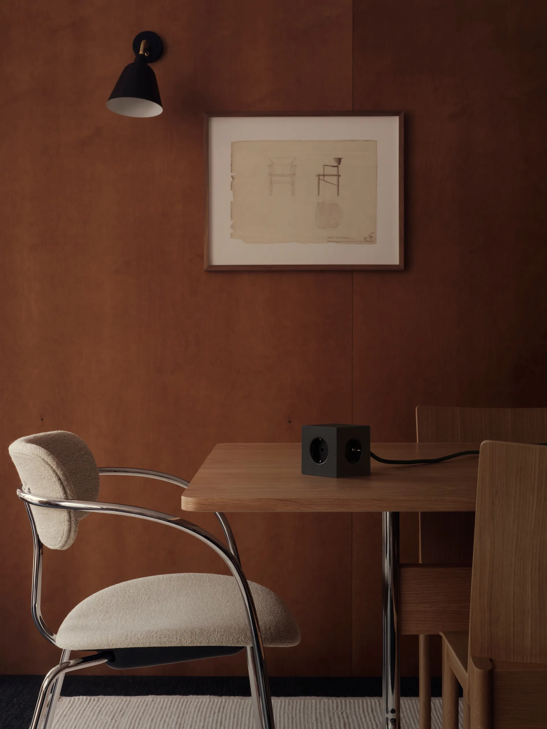 Square 1 stopcontact met USB-C 30W 3 m, Stockholm Black Avolt