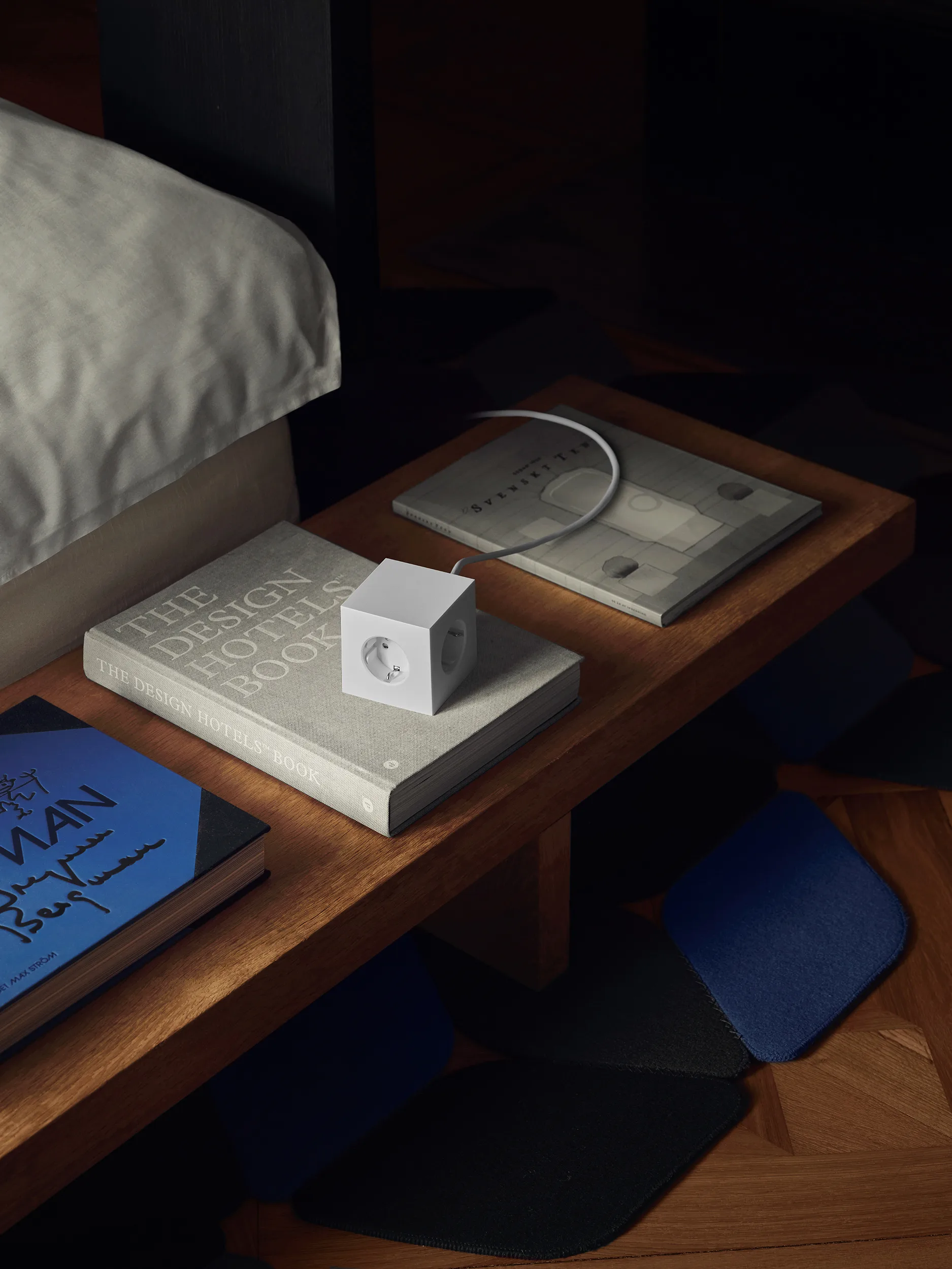 Square 1 stopcontact met USB-C 30W 3 m, White Martinelli Luce edition Avolt