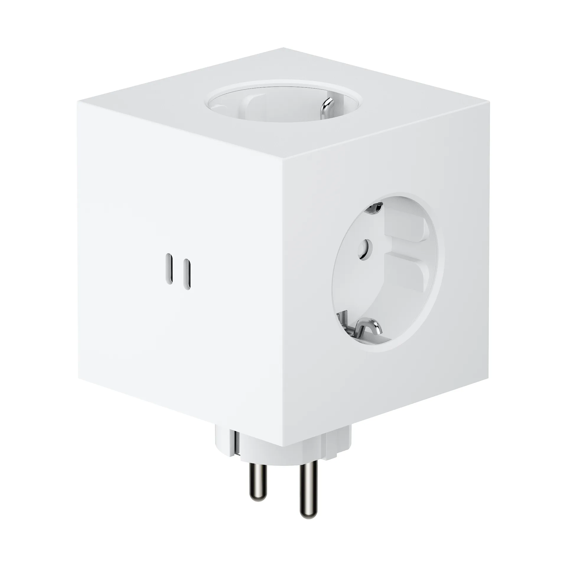 Square 2 stopcontact, Martinelli Luce Opal White Avolt