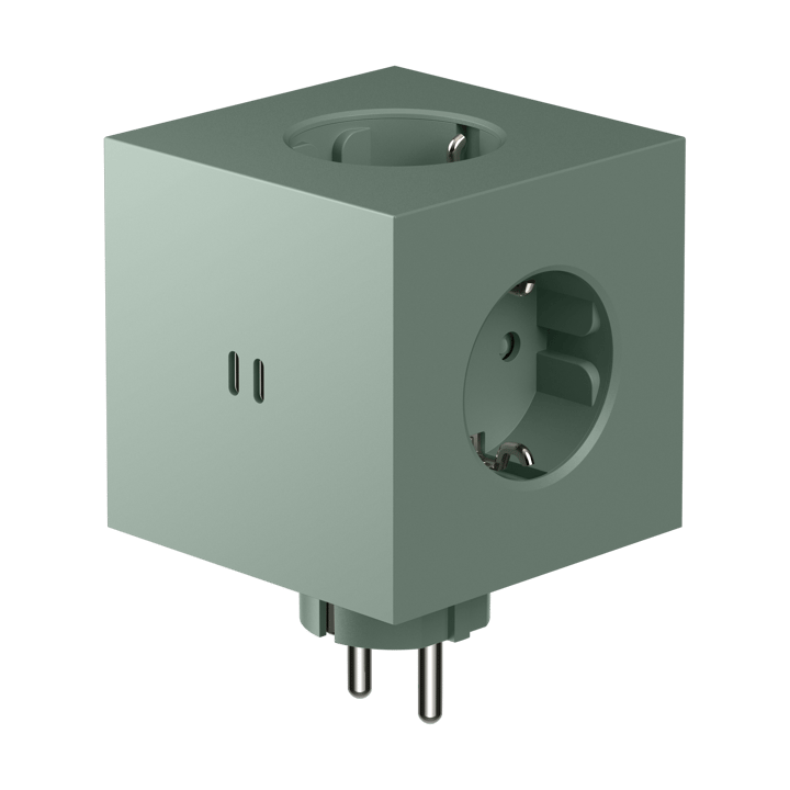 Square 2 stopcontact - Oak Green - Avolt