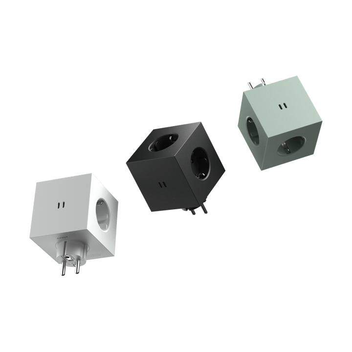 Square 2 stopcontact, Shark Blue Avolt