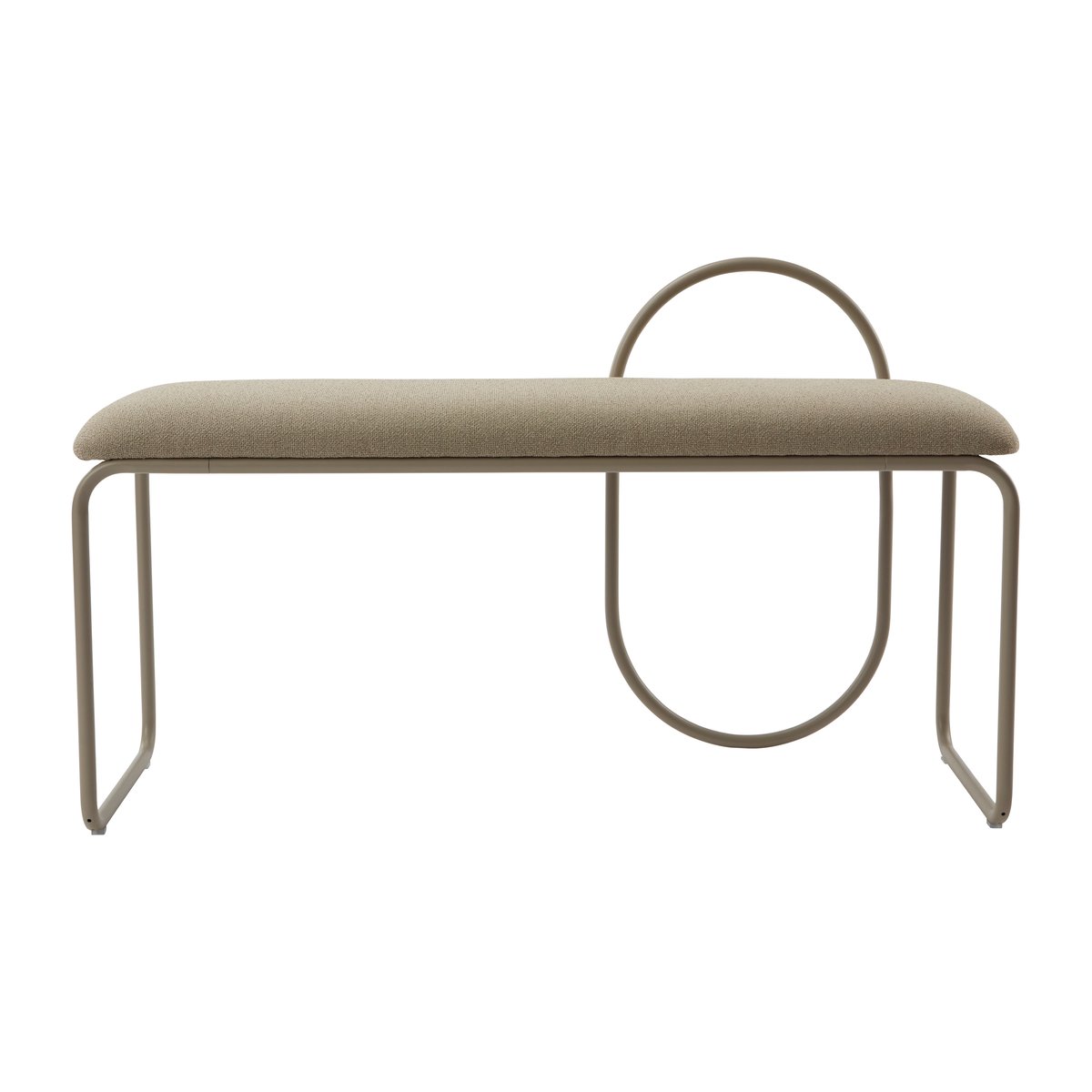 AYTM Angui bankje bouclé Taupe | Scandinavisch Interieur | Krukjes & Poefs | Beige