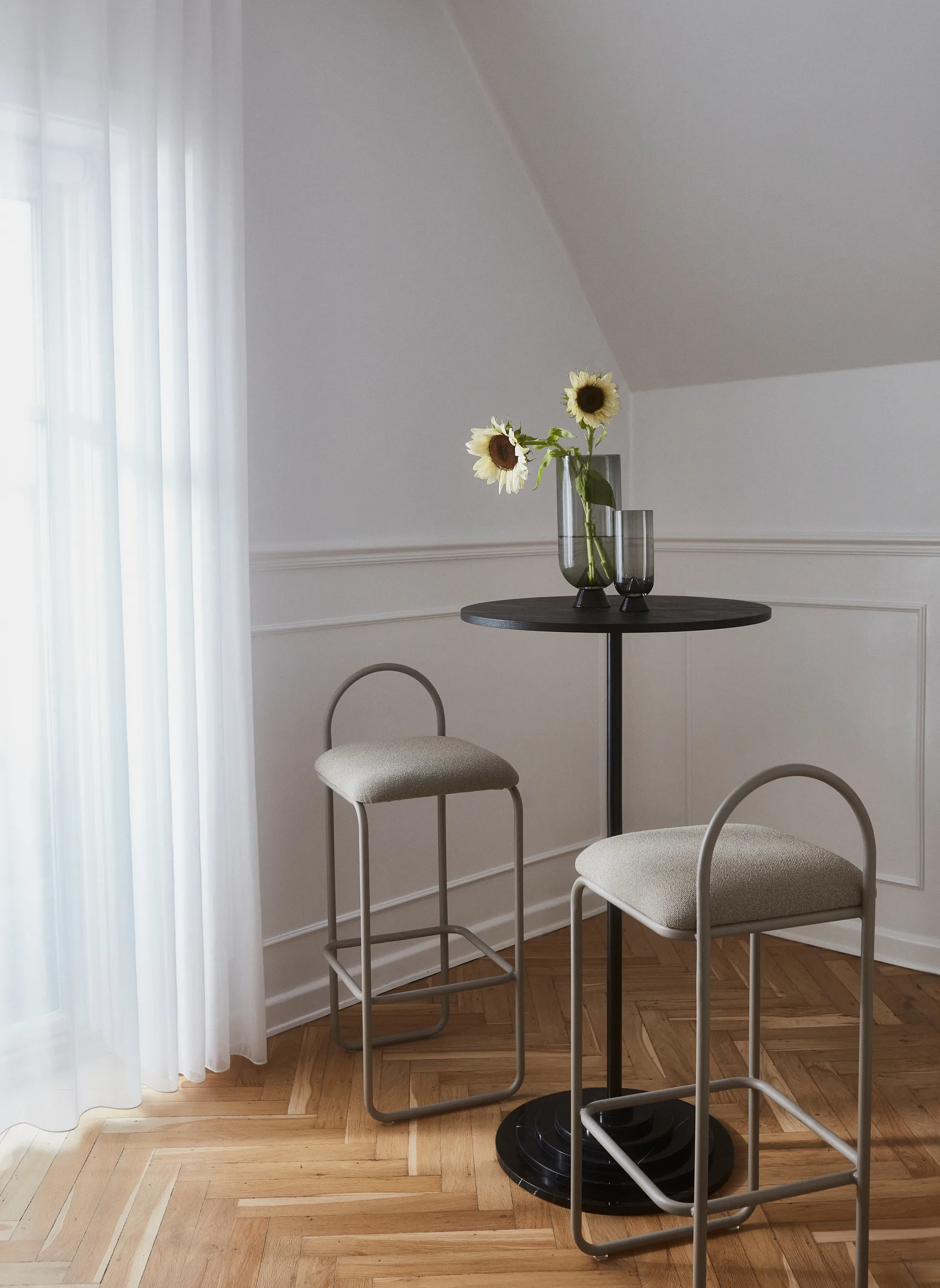 Angui barkruk bouclé, Taupe AYTM