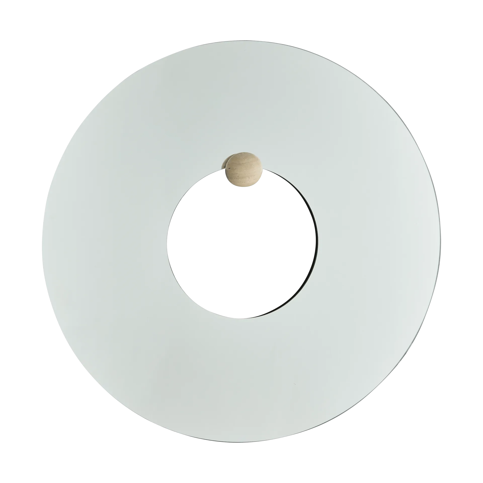 Castellum wandspiegel Ø80 cm, Clear-travertine AYTM