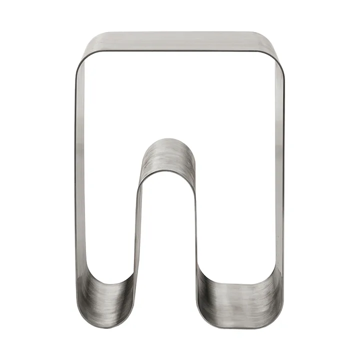Curva solid kruk - Zilver, 32x32x43,2 cm - AYTM