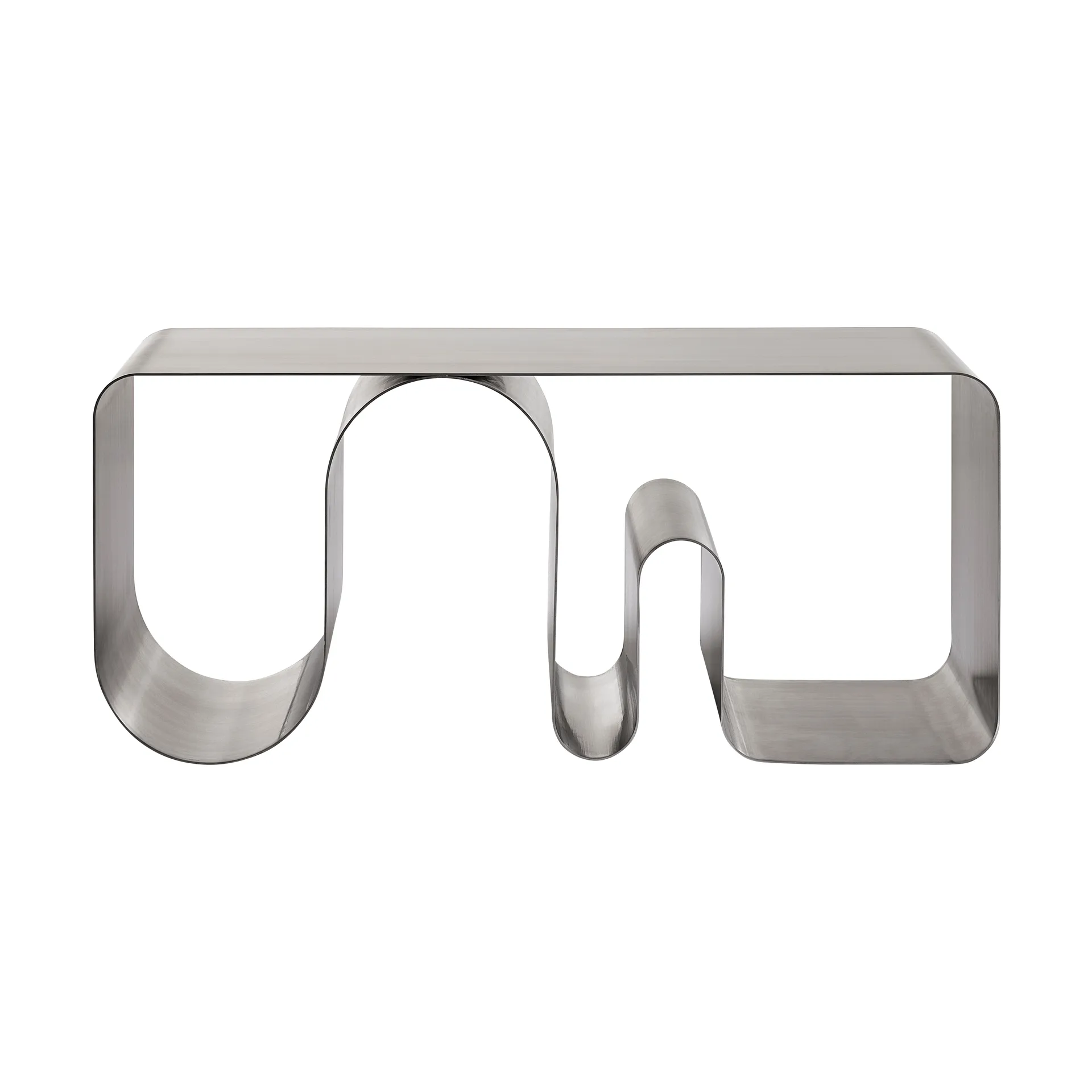 Curva solid zitbank, Zilverkleurig, 100 cm AYTM