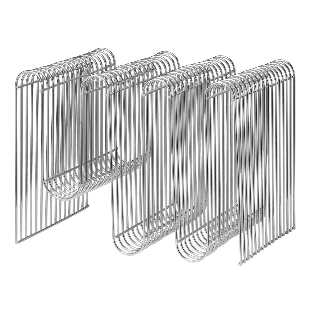 AYTM Curva tijdschriftenstandaard zilver | Scandinavisch Interieur | Tijdschriftenrekken | Zilverkleurig