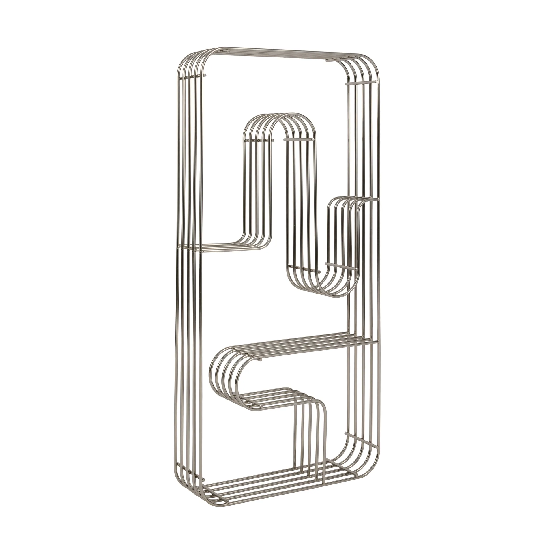 Curva wandplank rechthoekig, Zilverkleurig AYTM