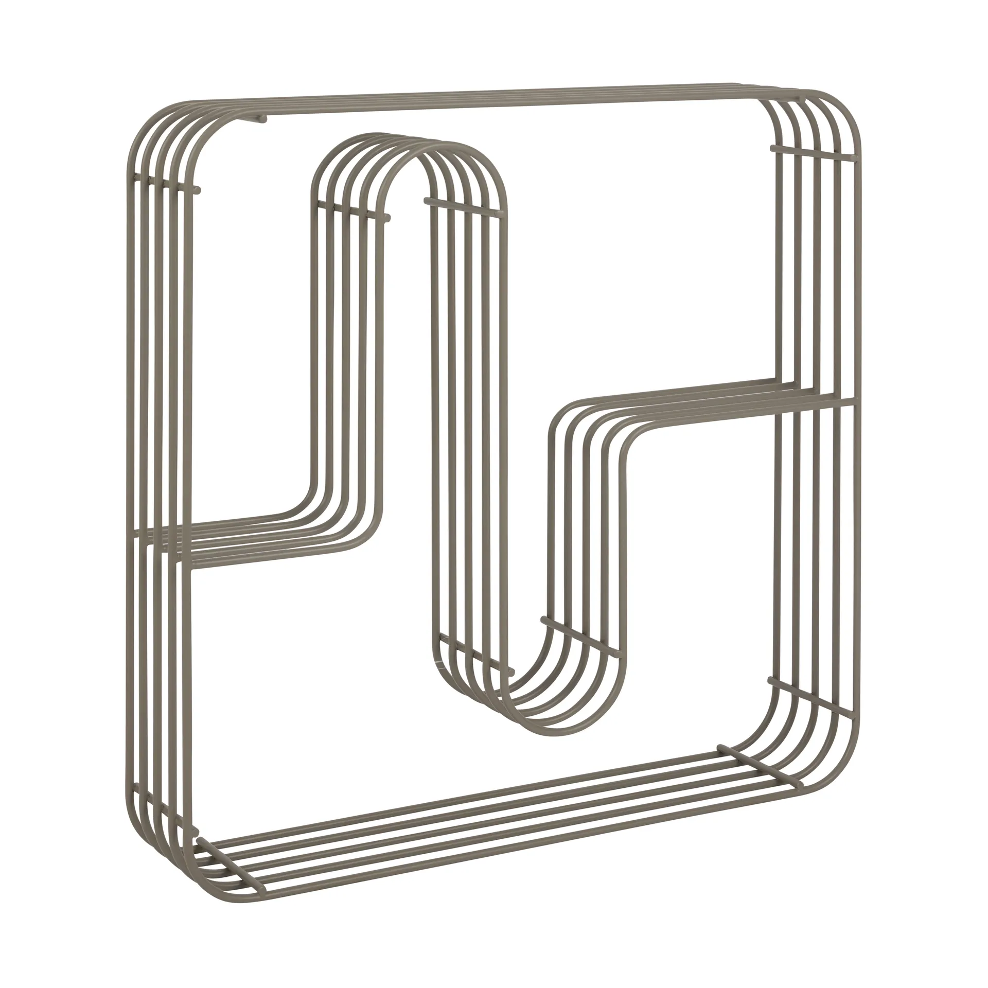 Curva wandplank vierkant, Taupe AYTM