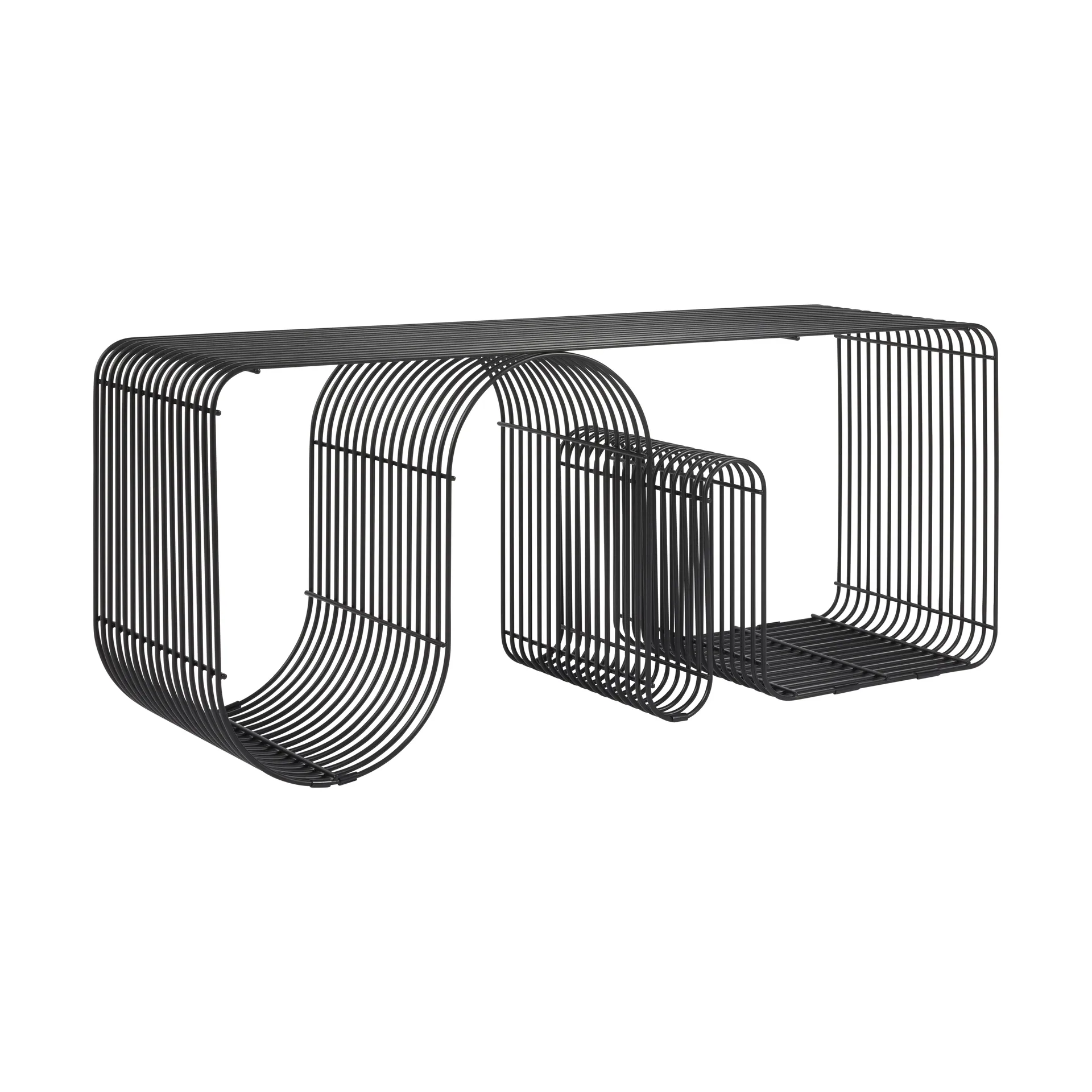 Curva zitbank 100 cm, Zwart AYTM