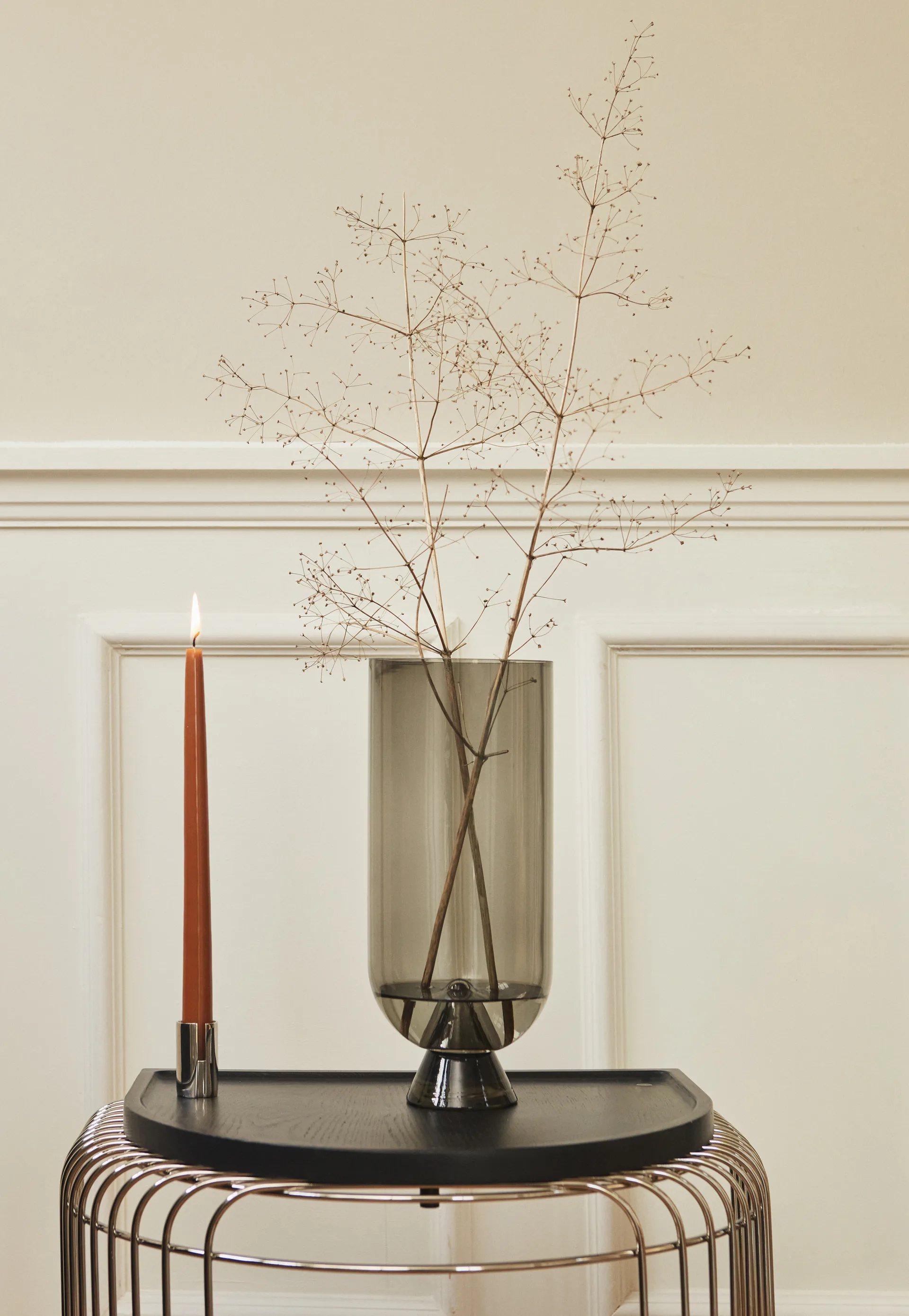 Glacies vaas 29 cm, Zwart AYTM