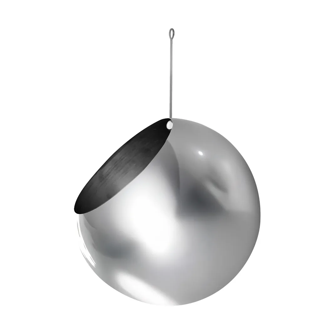 GLOBE hangende bloempot Ø17 cm h28 cm, Zilverkleurig AYTM